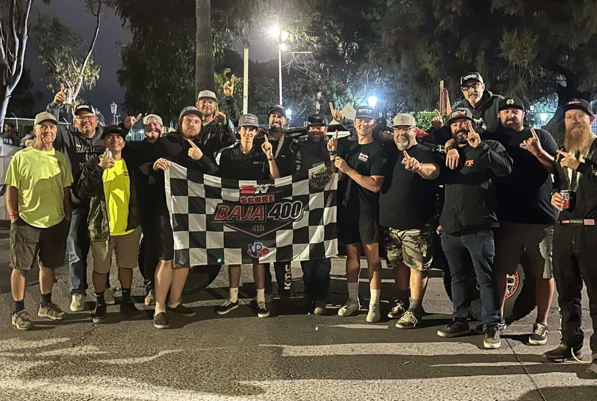 The Christian Brothers Motorsports team celebrates